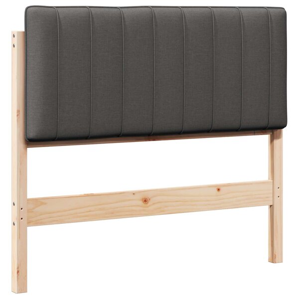 vidaXL Tête de lit capitonnée Brun et gris foncé 100 cm Pin massif