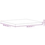 vidaXL Dessus de table 40x40x2 5 cm carré bois massif de hêtre
