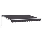 vidaXL Auvent rétractable manuel Anthracite 3 x 2 5 m