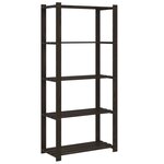vidaXL Support de rangement à 5 niveaux noir 80x38x170 cm bois pin