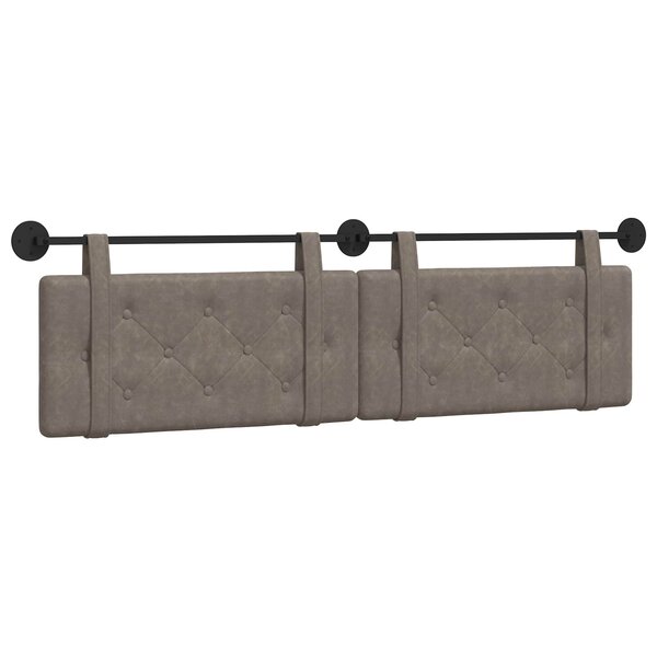 vidaXL Tête de lit suspendue Gris PU antique