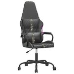 vidaXL Chaise de jeu Noir et camouflage Similicuir
