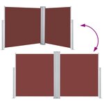 vidaXL Auvent latéral rétractable Marron 100 x 600 cm