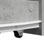 vidaXL Armoire de salle de bain étroite avec roulettes gris béton