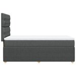 vidaXL Sommier à lattes de lit avec matelas Gris foncé 100x200cm Tissu