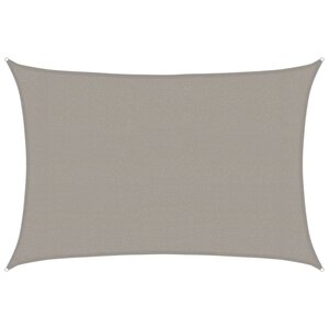 vidaXL Voile d'ombrage 160 g/m² rectangulaire gris clair 3x5 m PEHD