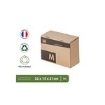 Pack and Move - Lot 24 cartons pour expédition - Taille M - 21 x 32 x 15 cm - Carton renforcé - 20 KG max