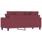vidaXL Canapé à 2 places Rouge bordeaux 140 cm Tissu