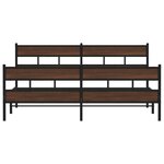 vidaXL Cadre de lit en métal sans matelas chêne marron 180x200 cm