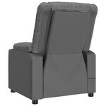 vidaXL Fauteuil inclinable Gris Similicuir