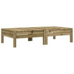 vidaXL Repose-pieds de jardin avec coussins lot de 2 bois pin imprégné