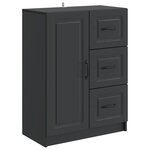 vidaXL Buffet avec tiroir Noir 66 x 34 5 x 87 cm Bois d'ingénierie