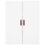 vidaXL Buffet haut Blanc 69 5x34x180 cm Bois d'ingénierie