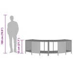 vidaXL Étagères de rangement pour spa 2 Pièces noir résine tressée