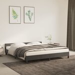vidaXL Cadre de lit avec tête de lit Gris foncé 160x200 cm Velours