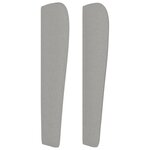 vidaXL Tête de lit avec oreilles Gris clair 103x23x118/128 cm Tissu