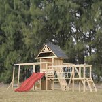 Aire de jeux - Double toboggan rouge - Hunter