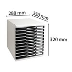 Module De Classement Modulo Office 10 Tiroirs Fermés - Noir - Exacompta