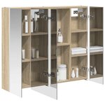 vidaXL Armoire Miroir de Salle de Bain Chêne Sonoma