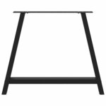 vidaXL Pieds de table à manger en forme de A  2 pièces  noir  100 x (72-73) cm  acier