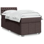 vidaXL Sommier à lattes de lit avec matelas Marron foncé 90x200 cm
