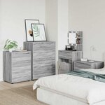 vidaXL Armoires de rangement 2 Pièces Gris Sonoma 80 x 48 x 105 cm