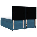 vidaXL Sommier à lattes de lit et matelas bleu 180x200 cm velours