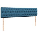 VidaXL Cadre de lit ottoman avec matelas bleu foncé 160x200 cm velours