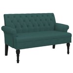 vidaXL Banc avec dossier vert foncé 120x62x75 5 cm tissu