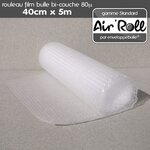 Lot de 6  Rouleaux de film bulle d'air largeur 40 cm x longueur 5 mètres - gamme Air'Roll STANDARD