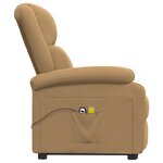 vidaXL Fauteuil de massage Marron Velours