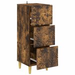 vidaXL Armoire à tiroirs Chêne fumé 33 x 34 5 x 90 cm