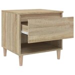 vidaXL Table de chevet Chêne sonoma 50x46x50 cm Bois d'ingénierie