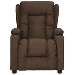 vidaXL Fauteuil inclinable Marron Tissu
