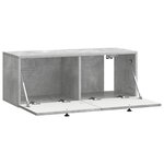 vidaXL Meuble TV mural Gris béton 78 5 x 31 x 30 cm Bois d'ingénierie
