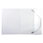 Chemise personnalisable à élastique polypro coloris blanc transparent EXACOMPTA