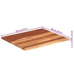 vidaXL Dessus de table bois massif d'acacia 25-27 mm 60x70 cm
