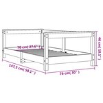 vidaXL Cadre de lit pour enfant 70x140 cm bois de pin massif