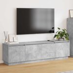 vidaXL Meuble TV Gris béton 180 x 38 x 49 cm Bois d'ingénierie