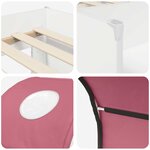 vidaXL Lit avec Tunnel 4 Pièces Blanc et rose Bois d'ingénierie