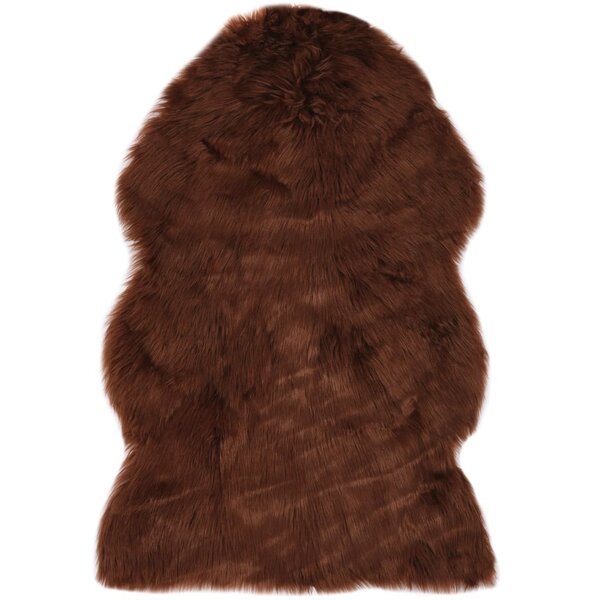 vidaXL Tapis 60 x 90 cm Peau de mouton synthétique Marron