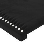 vidaXL Tête de lit avec oreilles Noir 147x16x118/128 cm Velours