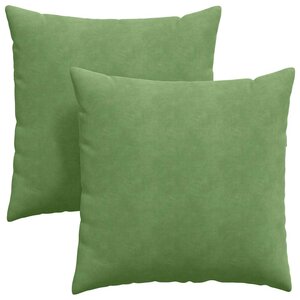 vidaXL Coussins de canapé 2 Pièces Vert clair 80 x 80 cm
