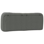 vidaXL Coussin de tête de lit Hvar gris foncé 140 cm tissu