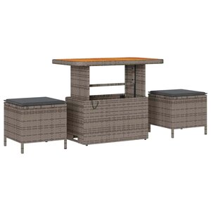 vidaXL Ensemble de canapé de jardin 9 Pièces Gris 90 x 55 x 71 cm