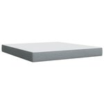 vidaXL Sommier à lattes de lit avec matelas Gris clair 180x200cm Tissu