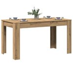 vidaXL Table à manger chêne artisanal 140x74 5x76 cm bois d'ingénierie