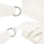 vidaXL Voile d'ombrage 160 g/m² Blanc 3x4 m PEHD