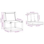 vidaXL Ensemble de canapés d'extérieur 3 pc Naturel et Crème