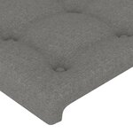 vidaXL Tête de lit à LED Gris foncé 103x16x78/88 cm Tissu